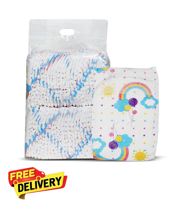 Picture of Rainbow Ultra Soft Baby Diaper Small 50 Pcs 0-6 KG (Belt System) for Kids Dryness, Safety and Comfort