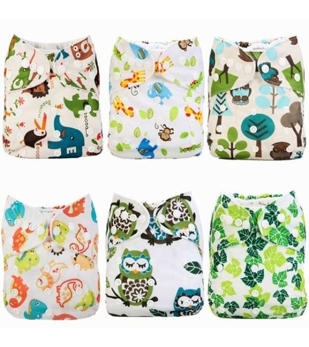 Buy Washable Reusable Cloth Baby Diaper with 1 Pad 3 Layer 1 Pc Mixed Online