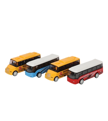 Picture of High Quality ABS Metal Bus Toy Set of 4 pcs