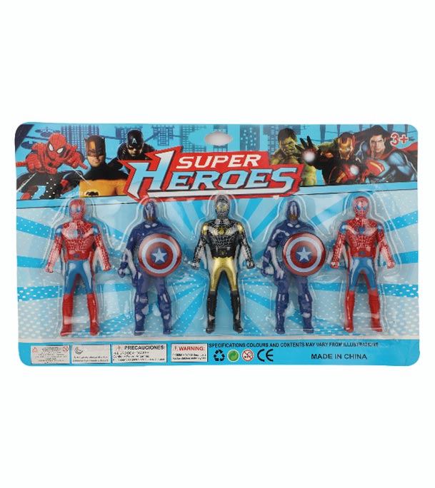 Picture of Avengers 4 Super Hero Toy Set iron Man ulk Spider-Man Thanos Captain America(5pcs) Toys For Boys