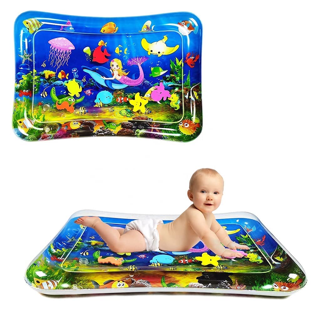 Picture of Inflatable Tummy Time Mat, Premium Baby Water Play Mat for Infants and Toddlers for 3 to 24 Months, Strengthen Your Baby's Muscles 