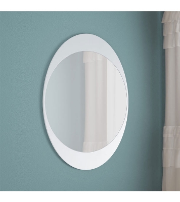 Buy Regal Wall Mirror White Oval CRAFT ITEMS-HDC-334 Online at Best Price