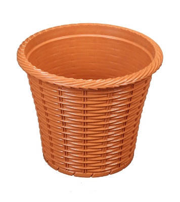 Buy Rattan Flower Tub with Tray 8" Brown TEL at Best Price In Bangladesh