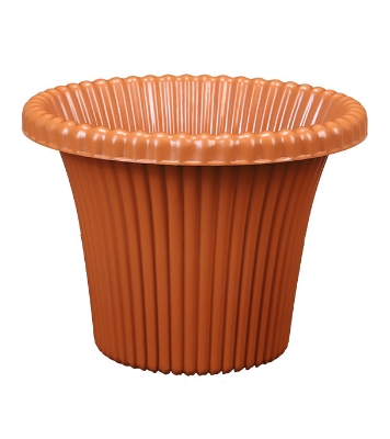 Buy Daisy Flower Tub with Tray 12" Brown-TEL at Best Price In Bangladesh