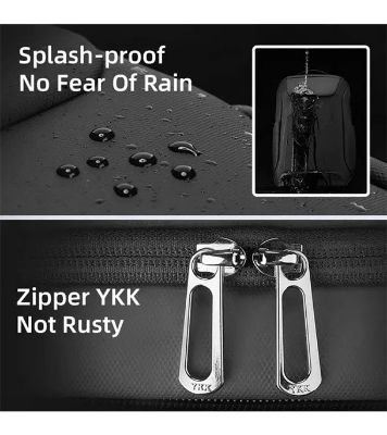 MR9111X Black Backpack. USB charging port, padded strap. For 15.6" laptop and tablet