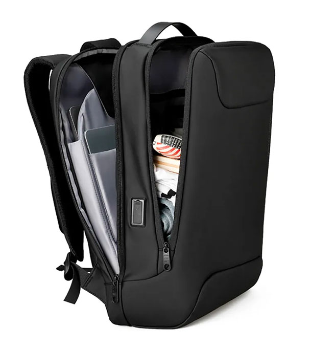 Buy MR9111X Black Backpack. USB charging port, padded strap. For 15.6" laptop and tablet 