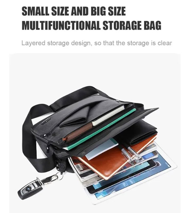 Arctic Hunter K00089 Men Messenger Bag for Male Waterproof Crossbody Bag Pouch Fit 11 Inch ipad Sling Shoulder Bag