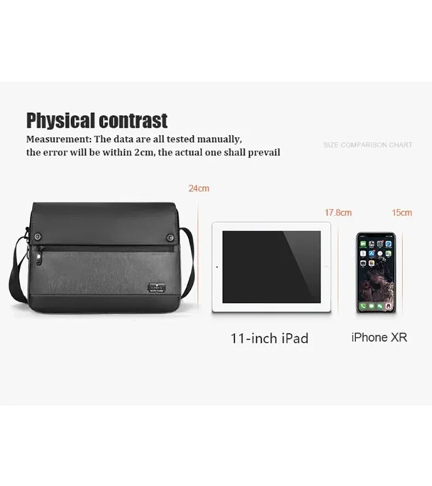 Arctic Hunter K00089 Men Messenger Bag for Male Waterproof Crossbody Bag Pouch Fit 11 Inch ipad Sling Shoulder Bag