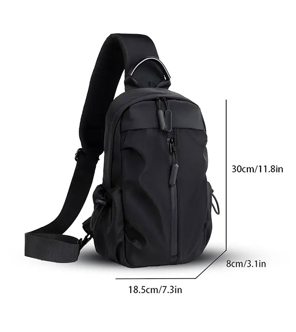 Crossbody Single Shoulder Black Bag by Fashion