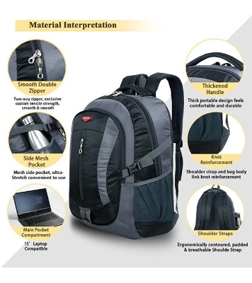 Traveling & Hiking Navy Blue Backpack by Espiral