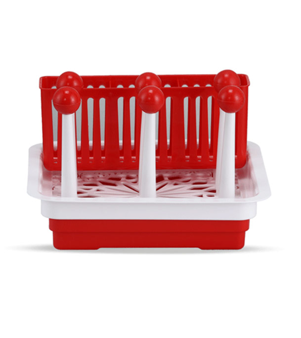 Buy Lovely Multi Purpose Glass Stand - Red Online at Best Price