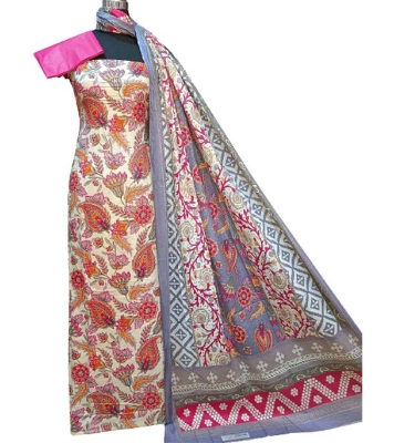 Picture of Exclusive Unstiched Cotton Printed 3 Piece