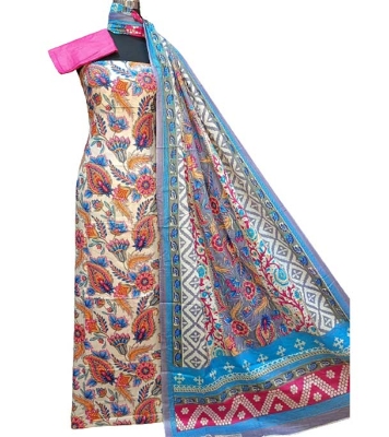 Picture of Exclusive Unstiched Cotton Printed 3 Piece