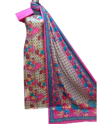 Picture of Exclusive Unstiched Cotton Printed 3 Piece