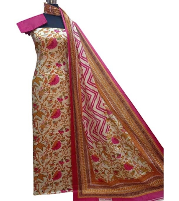 Picture of Exclusive Unstiched Cotton Printed 3 Piece