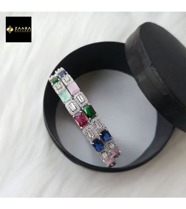 Picture of Diamond Cut AD Stone Bangles for Women (Imported from India)