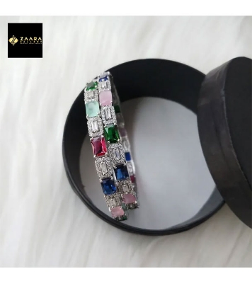 Picture of Diamond Cut AD Stone Bangles for Women (Imported from India)