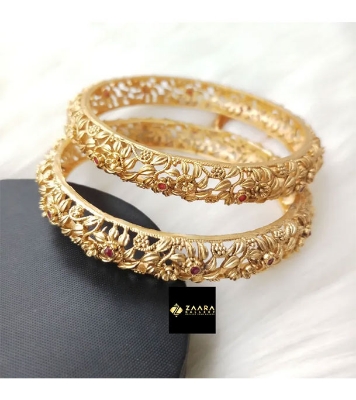 Picture of Jaypuri Copper/ Brass Bangles - 2 Pieces- Bangles for Women - Bangles