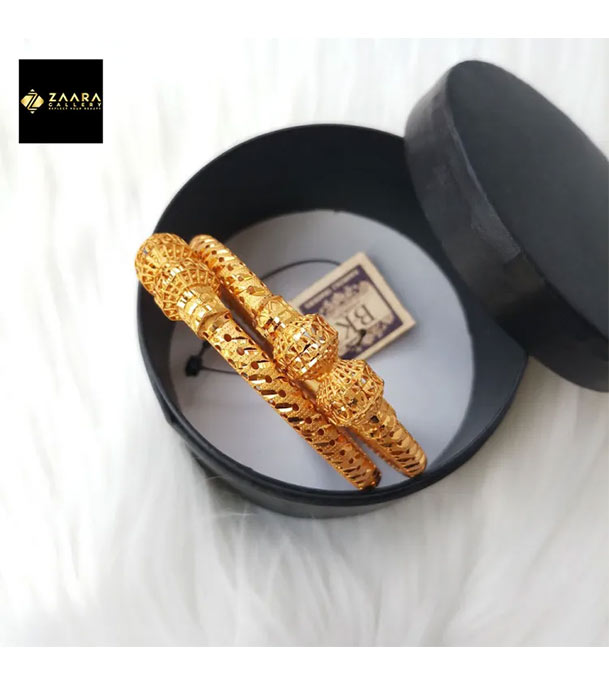 Picture of City Gold/ Gold Plated Metal Bala Bangles (Imported) For Women - 2 Pieces 