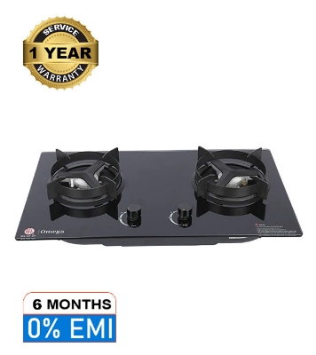 Picture of RFL Built In Double Glass Gas Stoves/HOB Omega (Cylinder Gas)