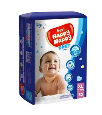 Picture of Happy Nappy Pant Diapers XL Size (12-17Kg) 32pcs