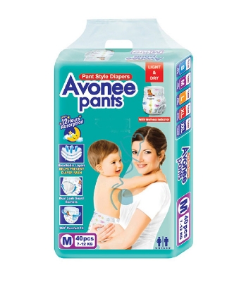 Picture of Avonee Baby Diaper M Pant System (7-12kg) 40pcs