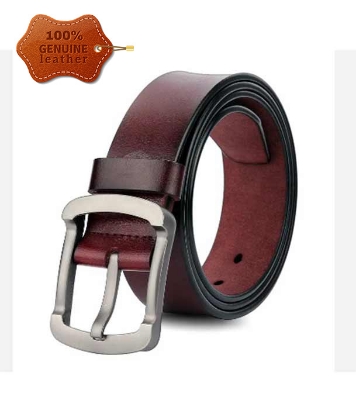 Picture of 2 Pcs Round Style Genuine Leather Belt Combo with Free Punch Machine