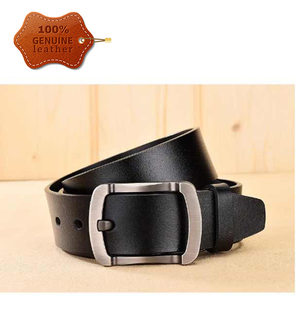 Picture of 2 Pcs Round Style Genuine Leather Belt Combo with Free Punch Machine