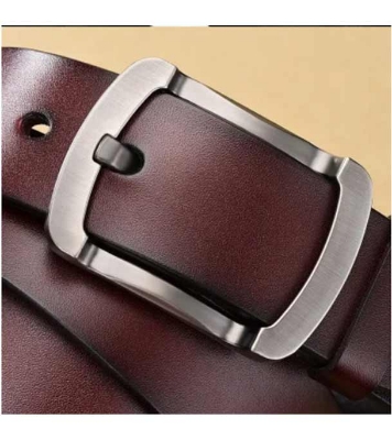 Picture of 2 Pcs Round Style Genuine Leather Belt Combo with Free Punch Machine