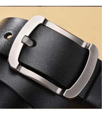 Picture of 2 Pcs Round Style Genuine Leather Belt Combo with Free Punch Machine