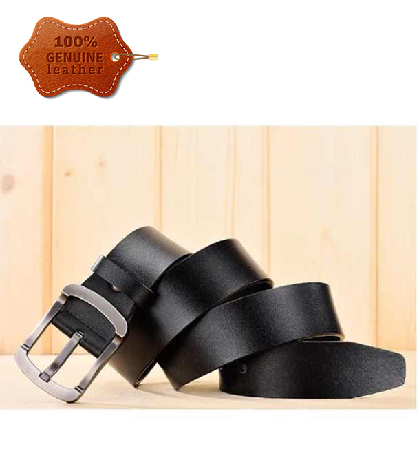 Picture of 2 Pcs Round Style Genuine Leather Belt Combo with Free Punch Machine