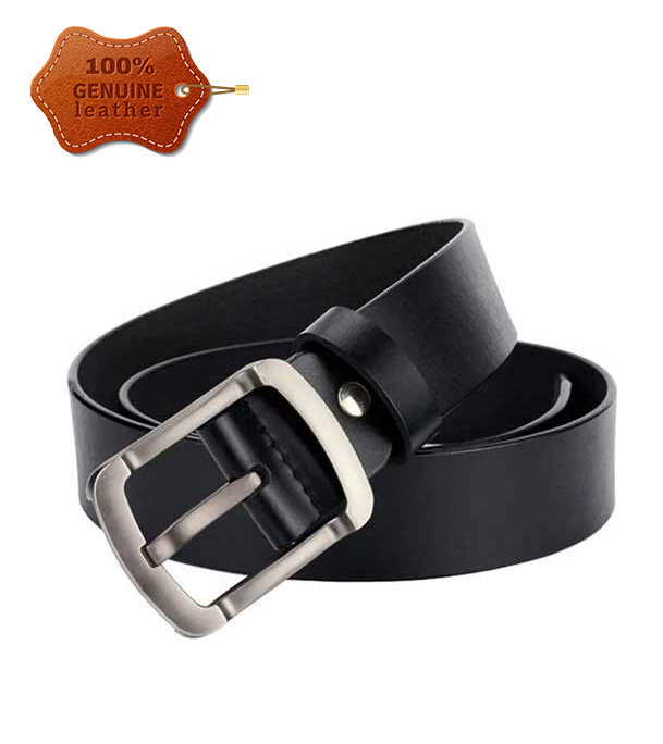 Picture of Genuine Leather Belt Black Color With Round Style