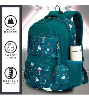 Espiral CLINTON Herschel Kids Heritage Backpack for Teenager School Bag Baby Cartoon Backpack Boys Girls Stitch Laptop Travel Bags (17") 