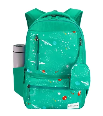 Espiral CLINTON Outer Space Planets Moon Stars Universe Toddler Kid Boys Girls Children's School Bags, School Bags for Boys and Girls With Coin Purse