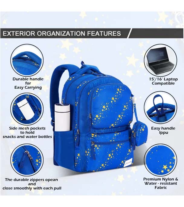Shiny Star Print Children School Bags For Kids Satchel Primary Orthopedic Backpacks Angle Book Schoolbag with Coin Purse 