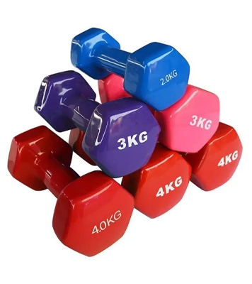 Vinyl Dumbbell 1 Kg with Pair - Red
