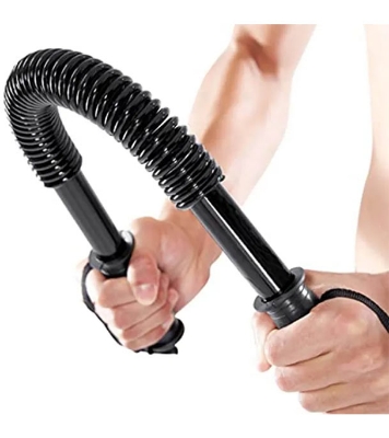 Picture of 30 kg Power Twister Bar Arm Shoulder Builder Spring Exercise Chest and Bicep Blaster - Black