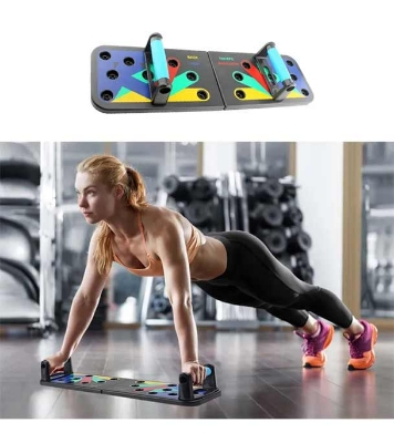 Picture of 12 in 1 Folding Push-up Bracket Board Portable Fitness Workout Gym Training Exercise Multifunction Muscle board
