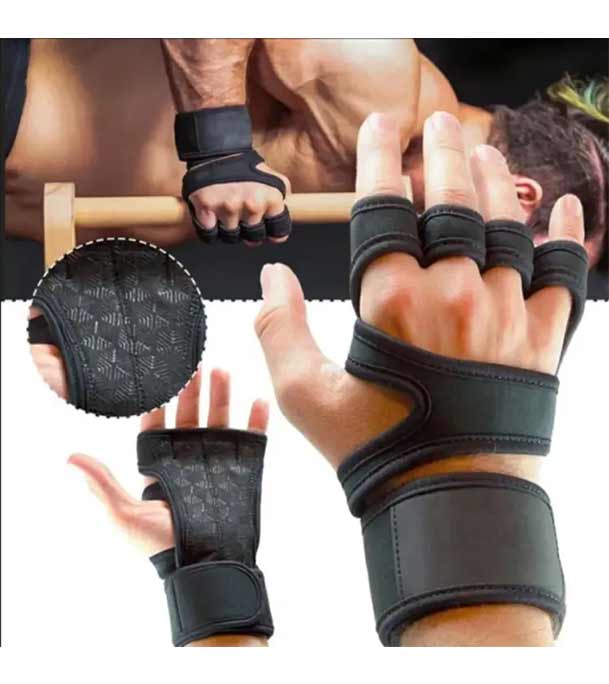 Picture of Workout Gloves with Wrist Support for Gym Workouts, Pull Ups Gym & Fitness Gloves