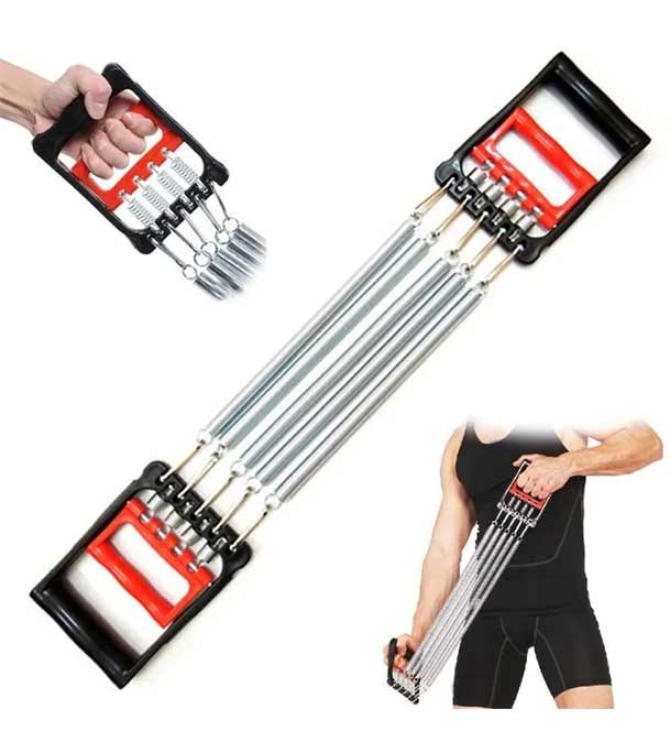 3 in 1 Chest Expander Spring for Men Inbuilt Hand Gripper Cum Tummy Trimmer