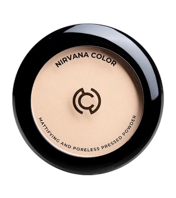 Nirvana Color Mattifying And Poreless Pressed Powder (Light Beige)