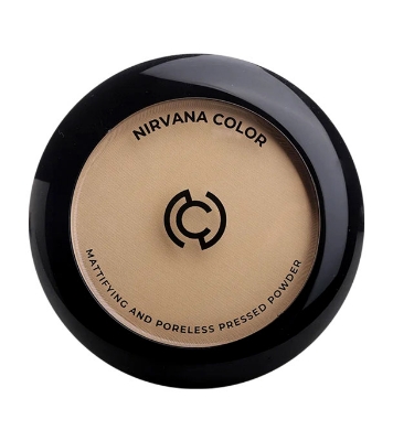 Nirvana Color Mattifying And Poreless Pressed Powder (Light Golden)
