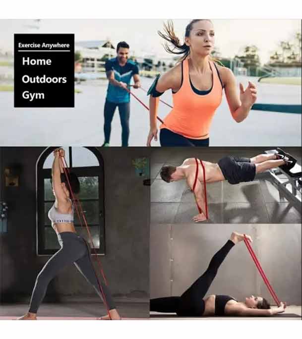 Picture of Resistance Band Thera bands Red Color For Pull up, Warm up, Exercise Body Stretching, Fitness Training, Flexibility, and Powerlifting