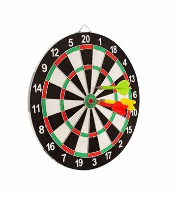 Picture of Dart Board 18"16" Double Sided Dart Board Flocking Dart Board Including Free 6 Darts Indoor Outdoor Party Games, Sports Gifts for Kids and Adults, Easily Hangs Anywhere