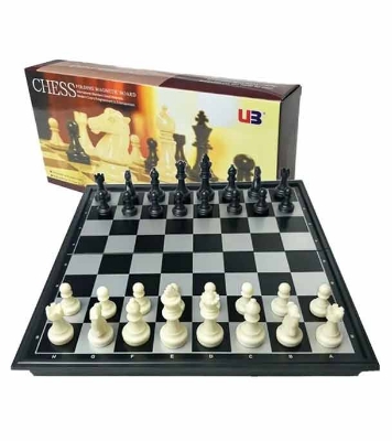 Chess Board - Magnetic & Folding-3810-A - Fitness Mart Deluxe Set for Easy Storage and Transport - Convenient to Use and Effortless to Maintain