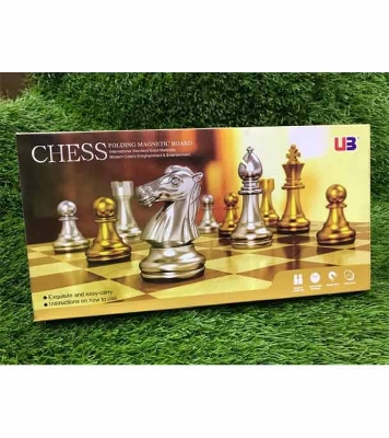 Chess Board - Magnetic & Folding-3810-A - Fitness Mart Deluxe Set for Easy Storage and Transport - Convenient to Use and Effortless to Maintain