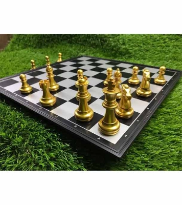 Chess Board - Magnetic & Folding-3810-A - Fitness Mart Deluxe Set for Easy Storage and Transport - Convenient to Use and Effortless to Maintain
