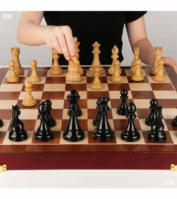 Chess Board - Magnetic & Folding-3810-A - Fitness Mart Deluxe Set for Easy Storage and Transport - Convenient to Use and Effortless to Maintain
