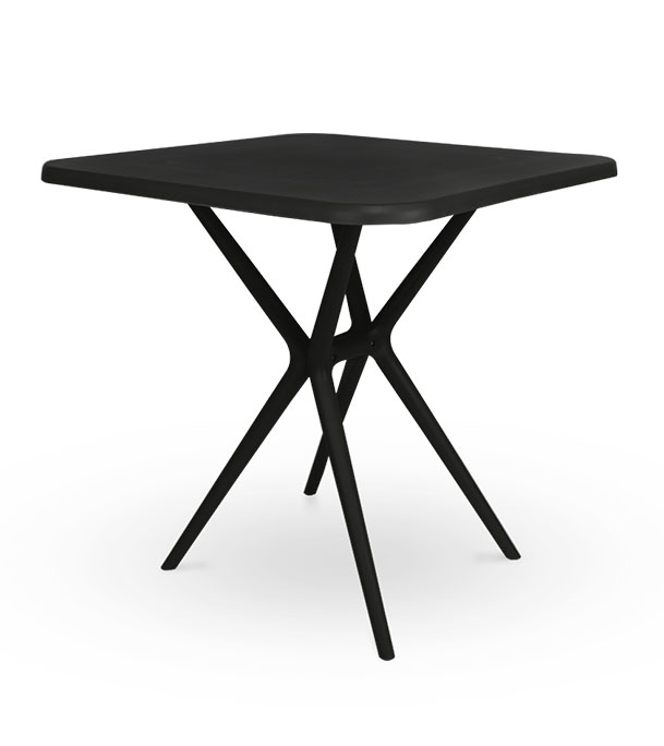 Buy Restaurant Table Square 4 Seated P/L Black Online at Best Price