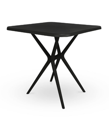 Buy Restaurant Table Square 4 Seated P/L Black Online at Best Price